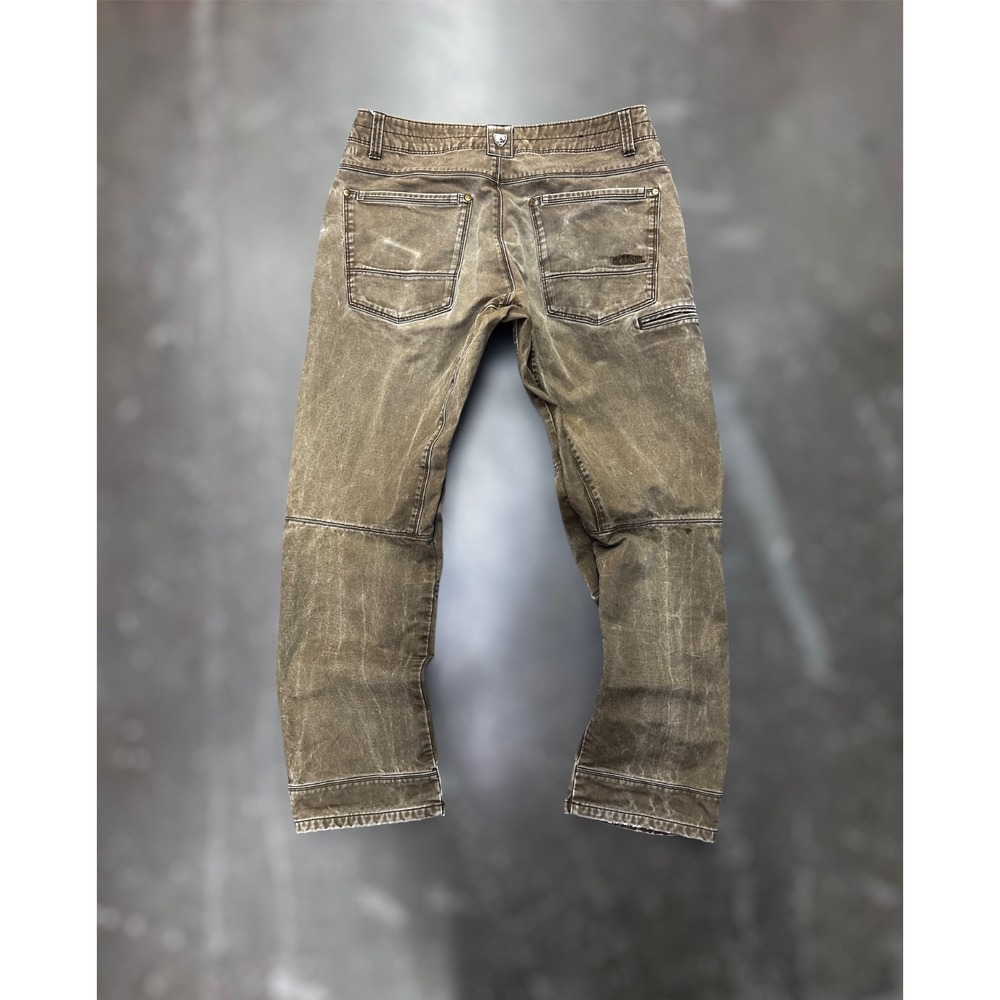 Kuhl Rydr Pants 34x32 Brown Patina Dye Workwear Outdoor Hiking Canvas Distressed